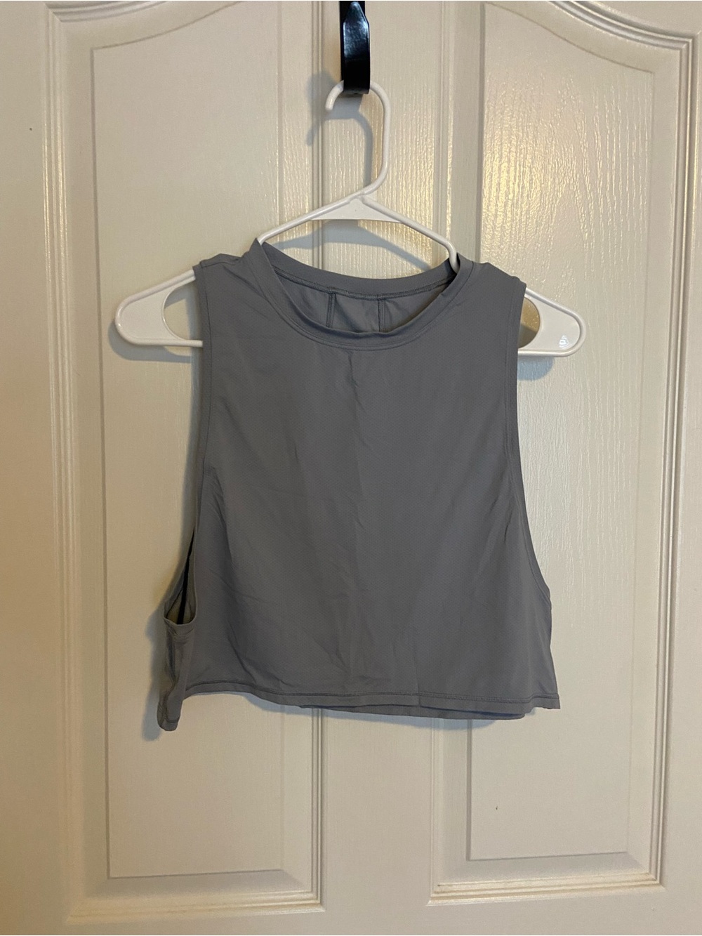 lululemon athletica Light Gray Cropped Workout Tank